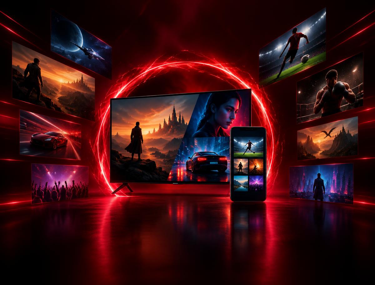 Entretenimento em TV e celular